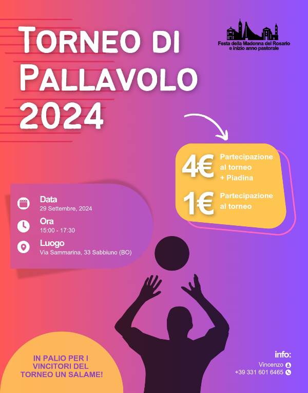 Torneo di Pallavolo durante la Festa di Sabbiuno 2024