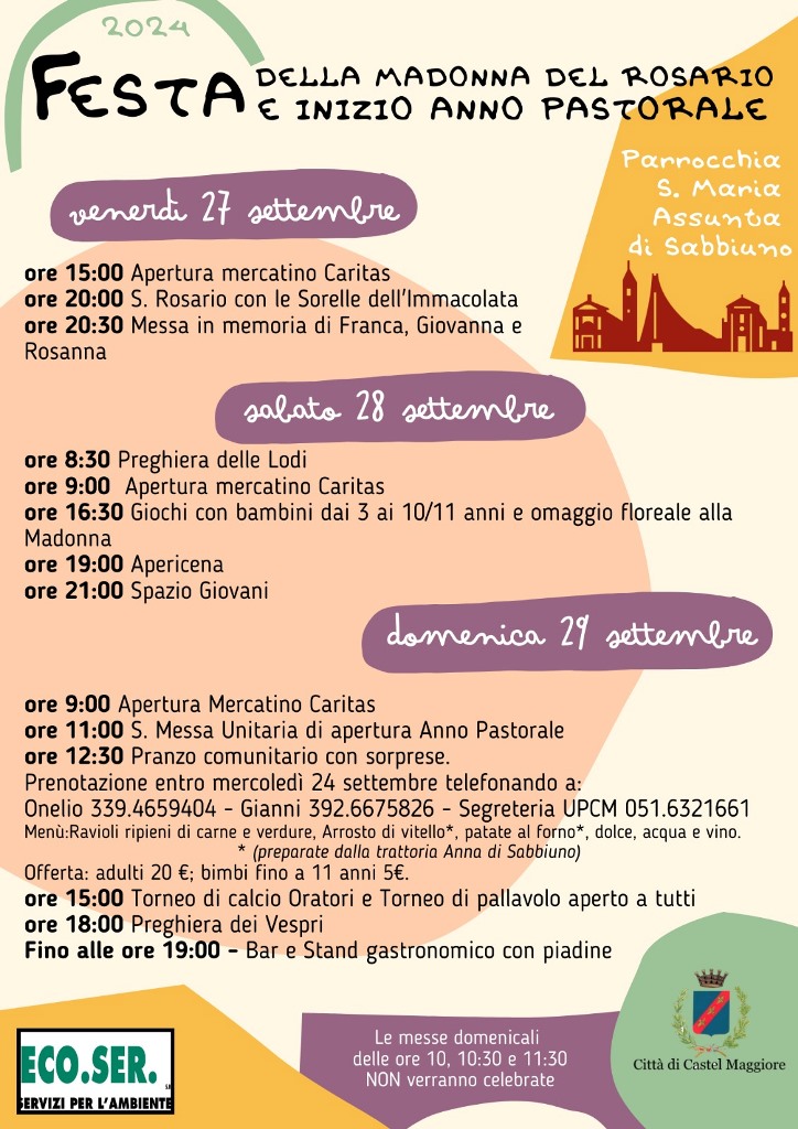 Programma Festa di Sabbiuno